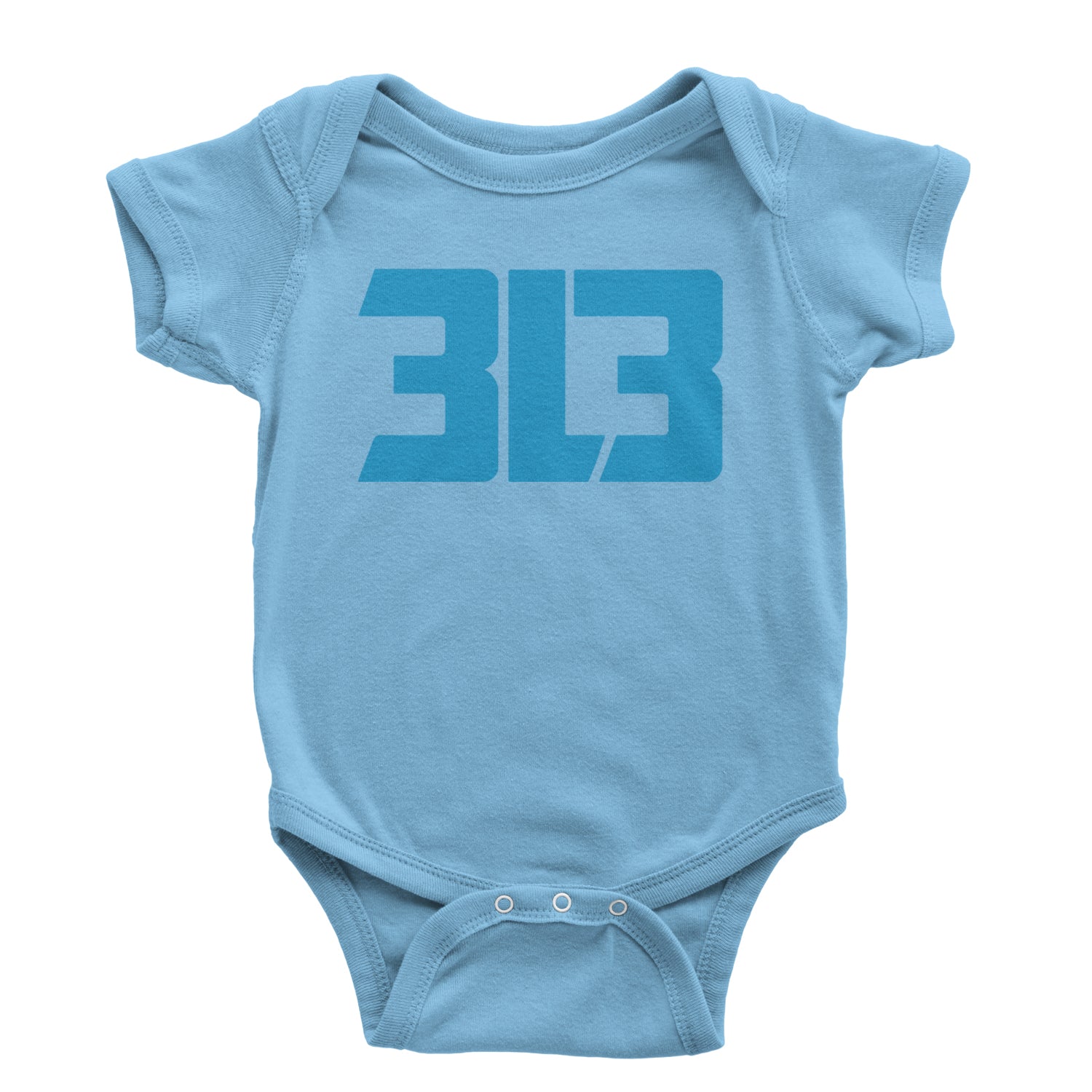 3L3 From The 313 Detroit Football Infant One-Piece Romper Bodysuit and Toddler T-shirt Light Blue