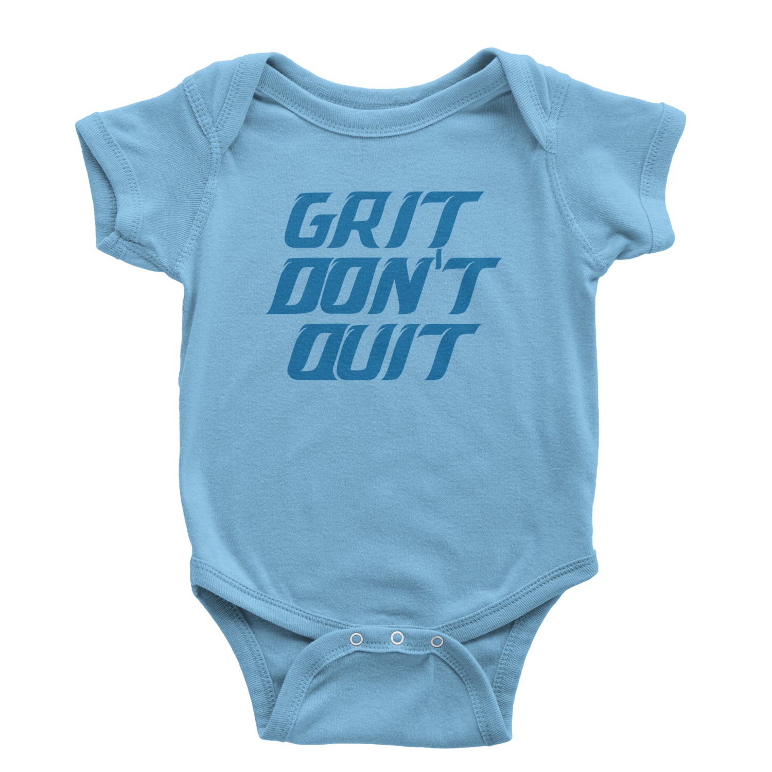 Grit Don't Quit Detroit Grit Infant One-Piece Romper Bodysuit and Toddler T-shirt Light Blue