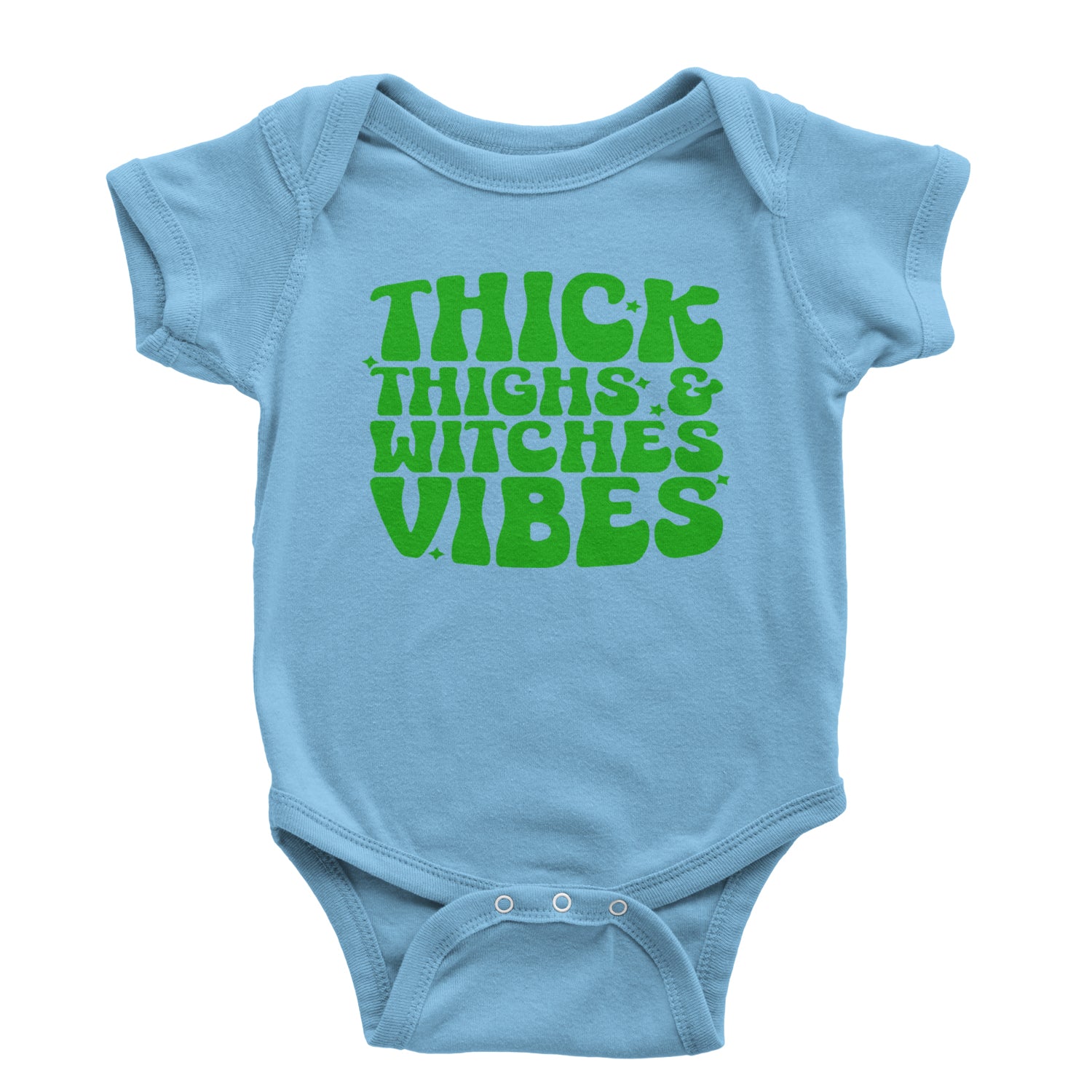 Thick Thighs And Witches Vibes Infant One-Piece Romper Bodysuit and Toddler T-shirt Light Blue