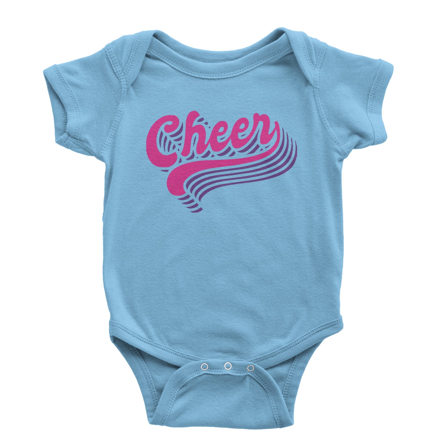 Cheer Pride Infant One-Piece Romper Bodysuit and Toddler T-shirt Light Blue