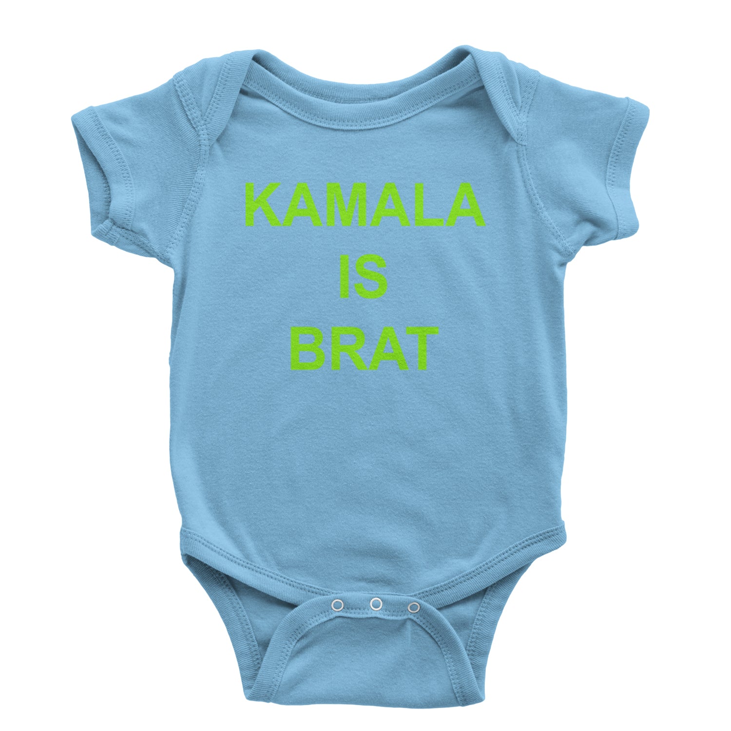 Kamala Is Brat - President Harris 2024 Infant One-Piece Romper Bodysuit and Toddler T-shirt Light Blue