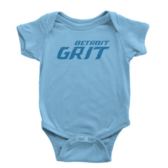 Grit Detroit Football Hard Knocks Infant One-Piece Romper Bodysuit and Toddler T-shirt Light Blue