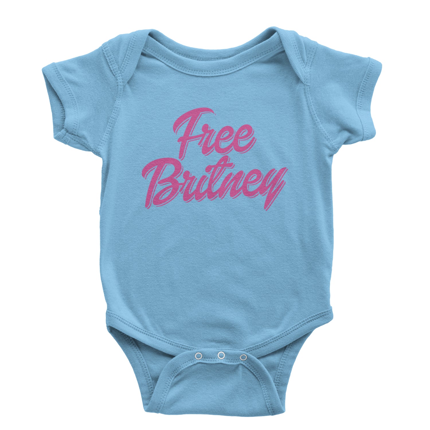 Pink Free Britney Infant One-Piece Romper Bodysuit and Toddler T-shirt Light Blue