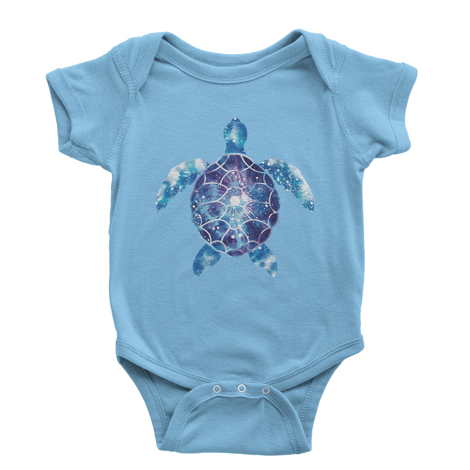 Ocean Aura Tie-Dye Sea Turtle Infant One-Piece Romper Bodysuit and Toddler T-shirt