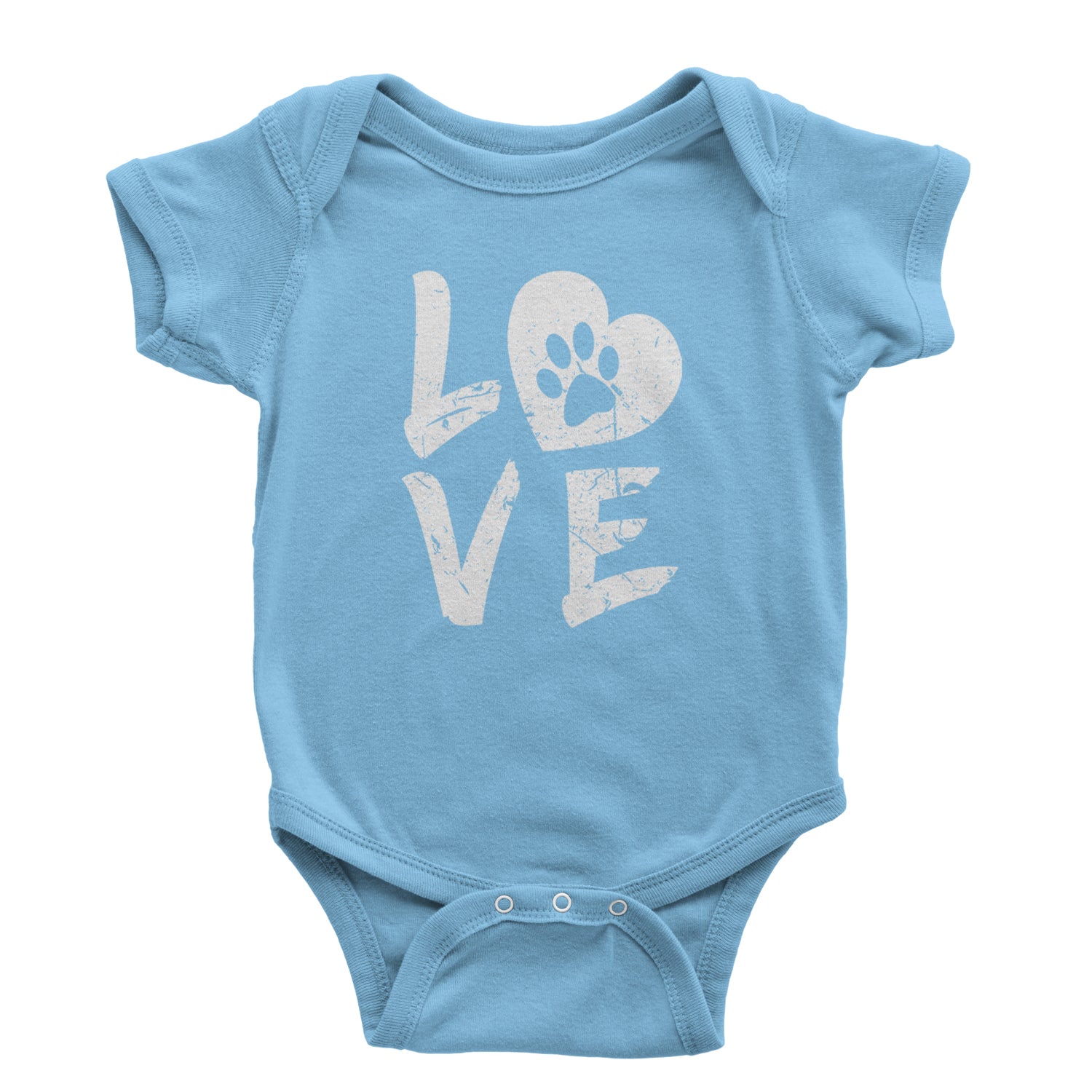 I Love My Dog Paw Print  Infant One-Piece Romper Bodysuit and Toddler T-shirt Light Blue