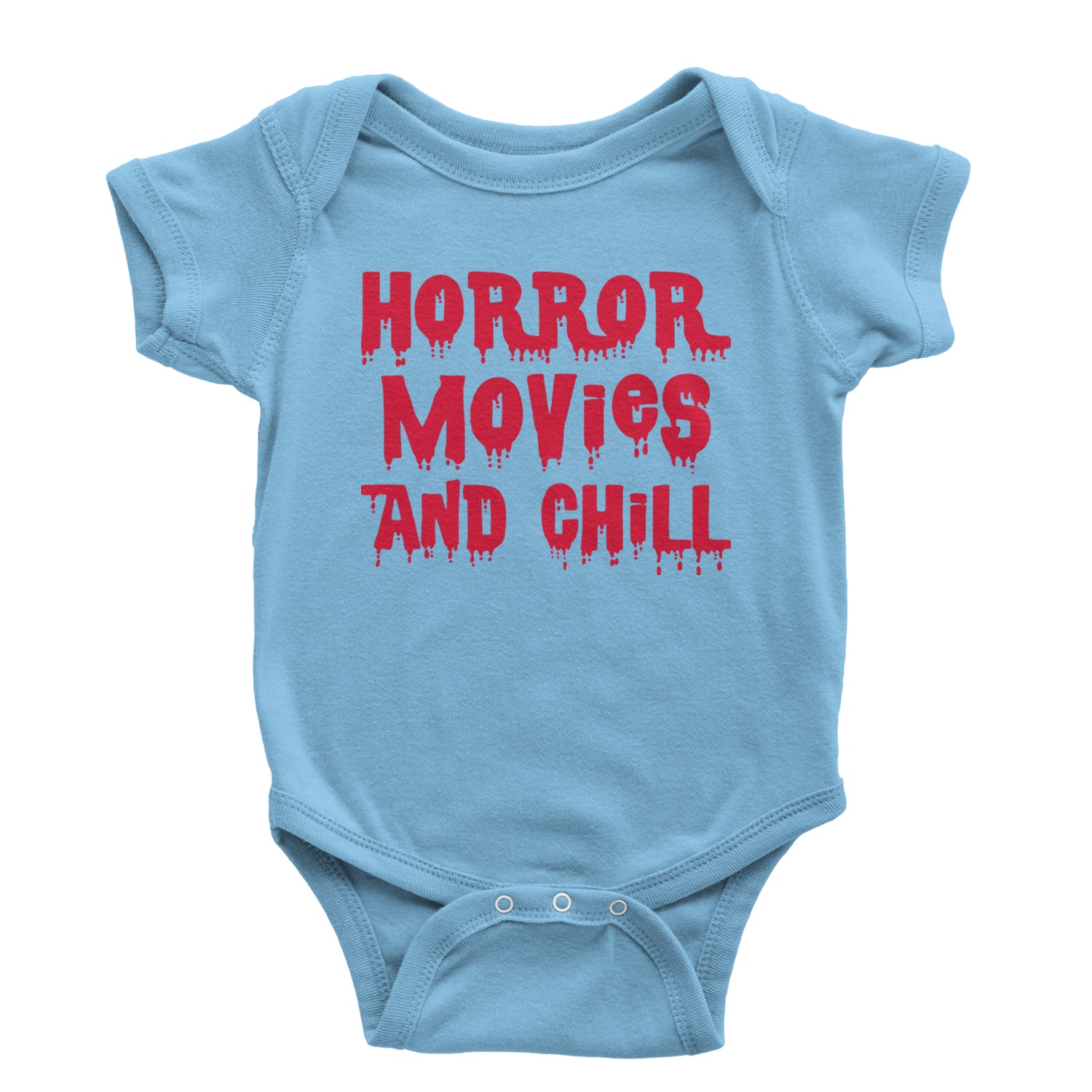 Horror Movies and Chill Infant One-Piece Romper Bodysuit and Toddler T-shirt Light Blue