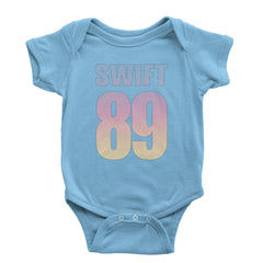 Lover Era Swift 89 Birth Year Music Fan TTPD Infant One-Piece Romper Bodysuit and Toddler T-shirt Light Blue