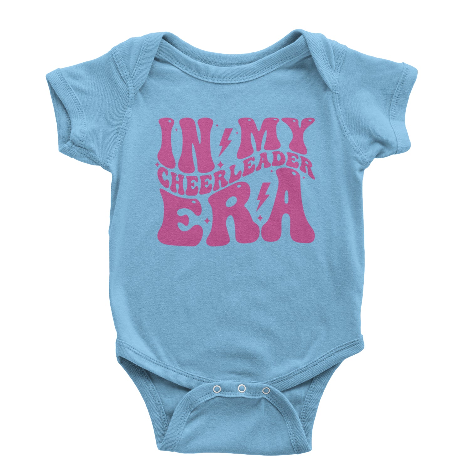 In My Cheerleader Era Infant One-Piece Romper Bodysuit and Toddler T-shirt Light Blue