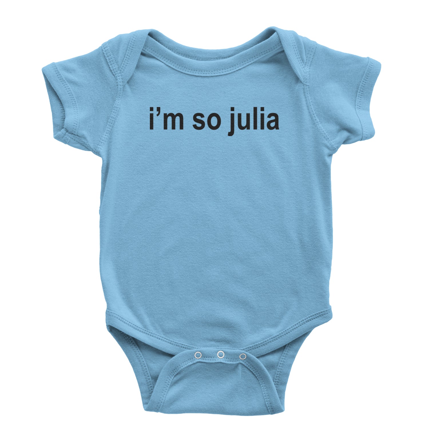 I'm So Julia Brat Green Infant One-Piece Romper Bodysuit and Toddler T-shirt Light Blue