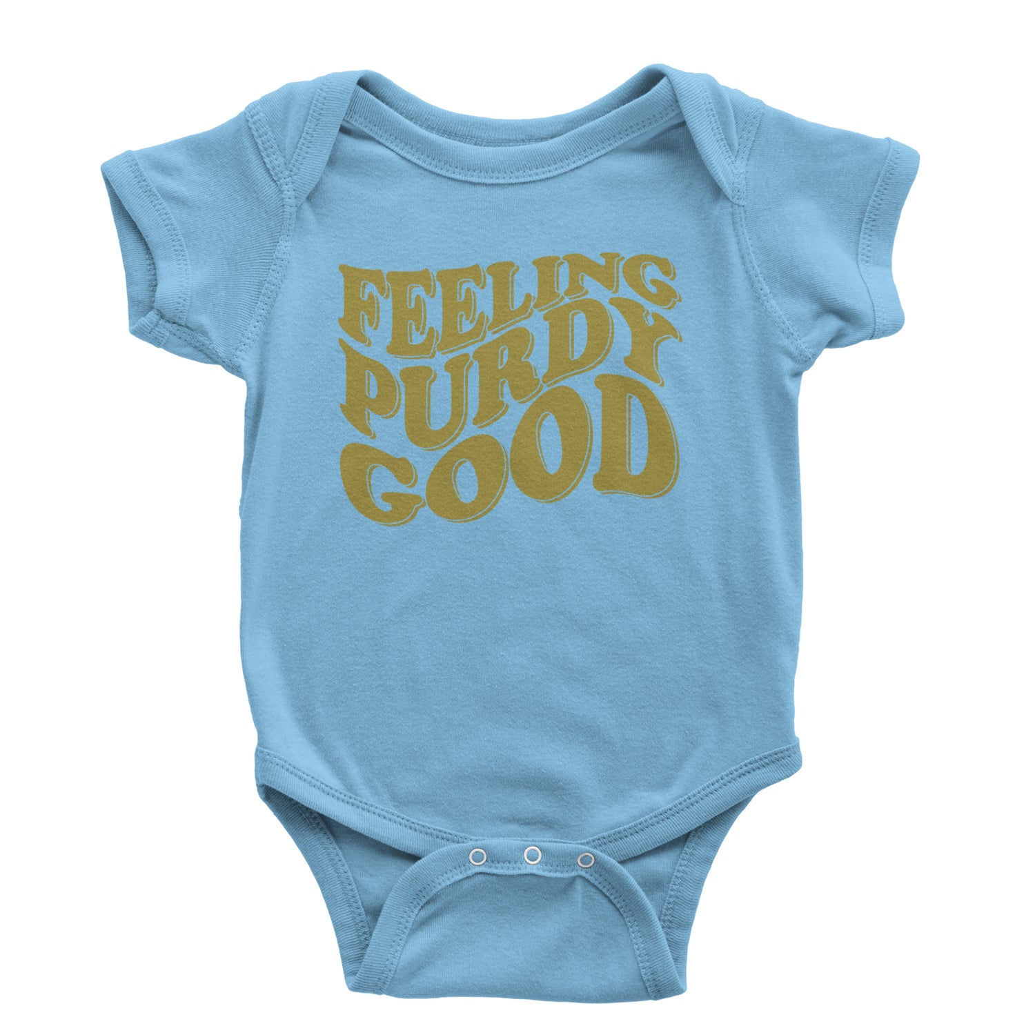 Feeling Purdy Good San Francisco Infant One-Piece Romper Bodysuit and Toddler T-shirt Light Blue