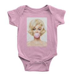 Ms. Monroe Pink Bubble Gum American Icon Infant One-Piece Romper Bodysuit and Toddler T-shirt Light Pink