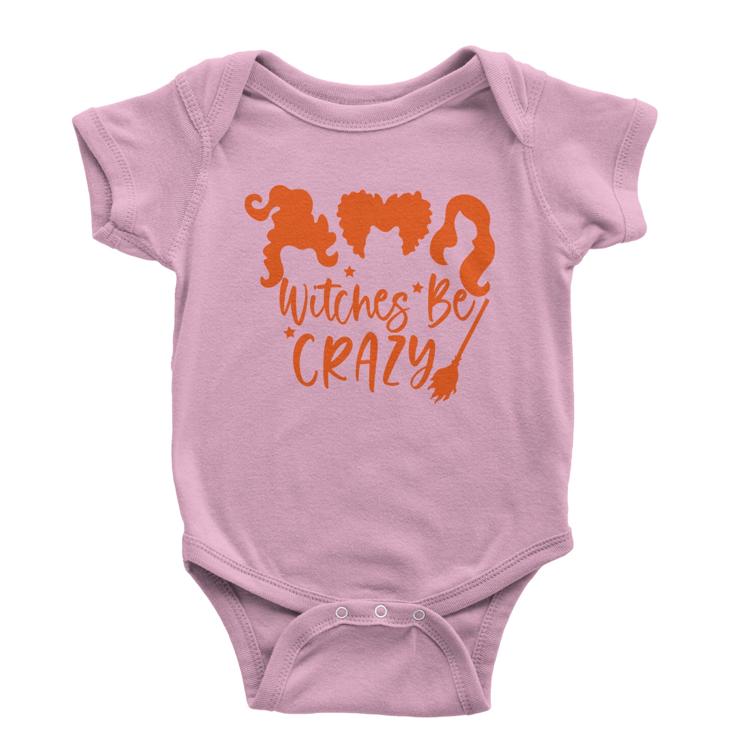 Witches Be Crazy Hocus Pocus Infant One-Piece Romper Bodysuit and Toddler T-shirt Light Pink