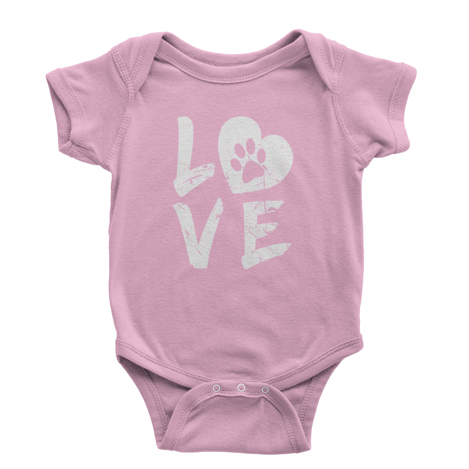 I Love My Dog Paw Print  Infant One-Piece Romper Bodysuit and Toddler T-shirt Light Pink