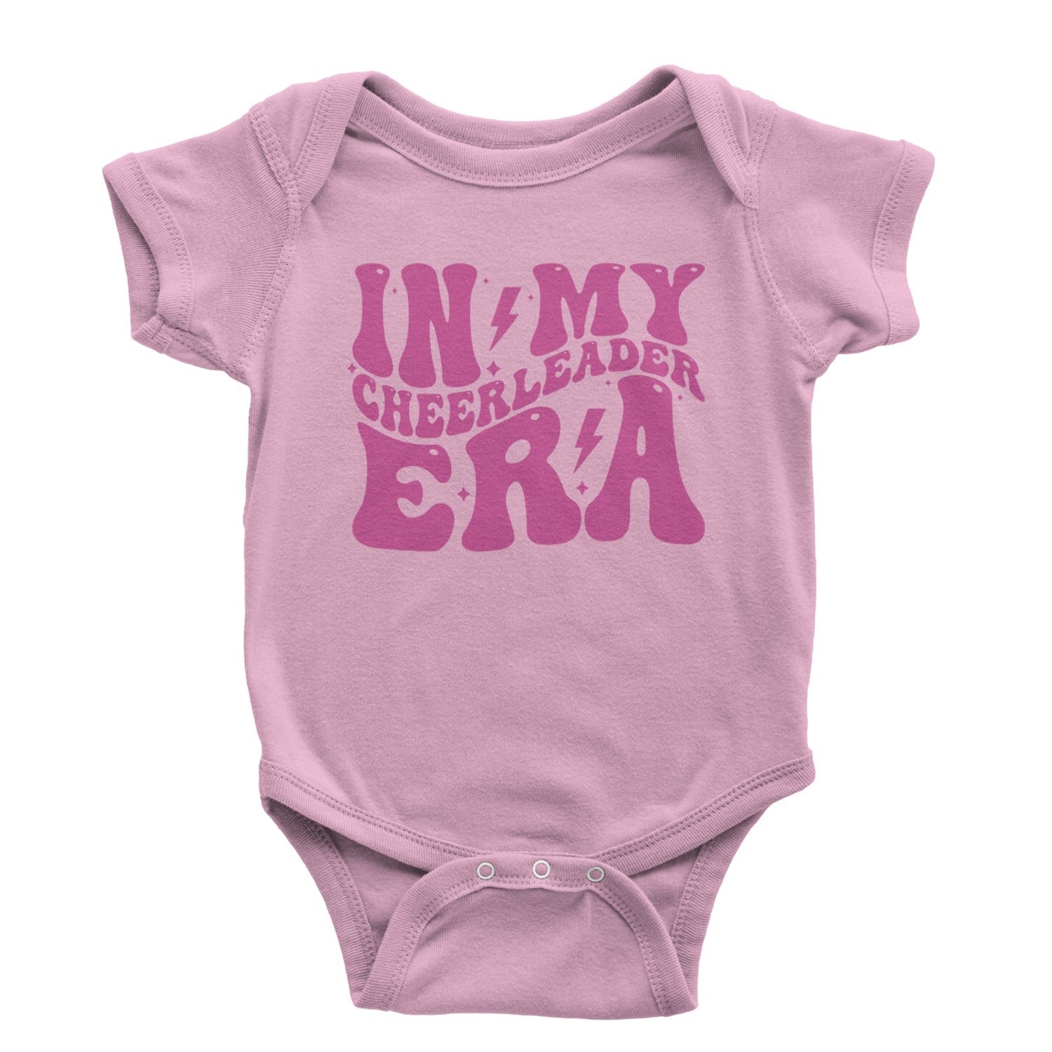 In My Cheerleader Era Infant One-Piece Romper Bodysuit and Toddler T-shirt Light Pink