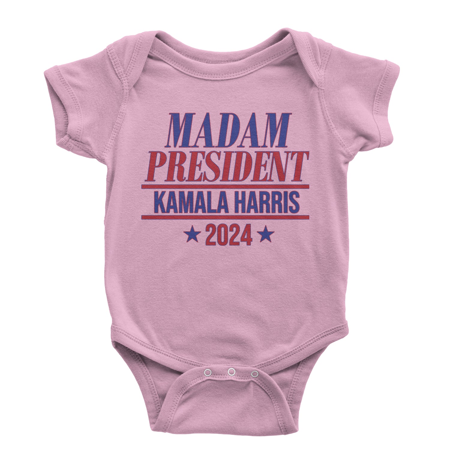 Madam President - Support kamala Harris For President 2024 Infant One-Piece Romper Bodysuit and Toddler T-shirt Light Pink