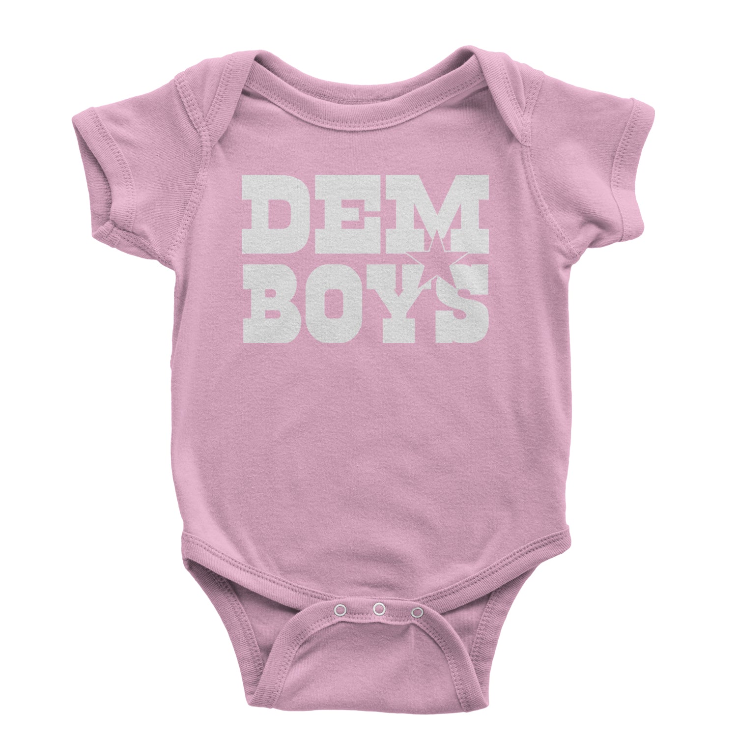 Dem Boys Dallas Football Infant One-Piece Romper Bodysuit and Toddler T-shirt Light Pink