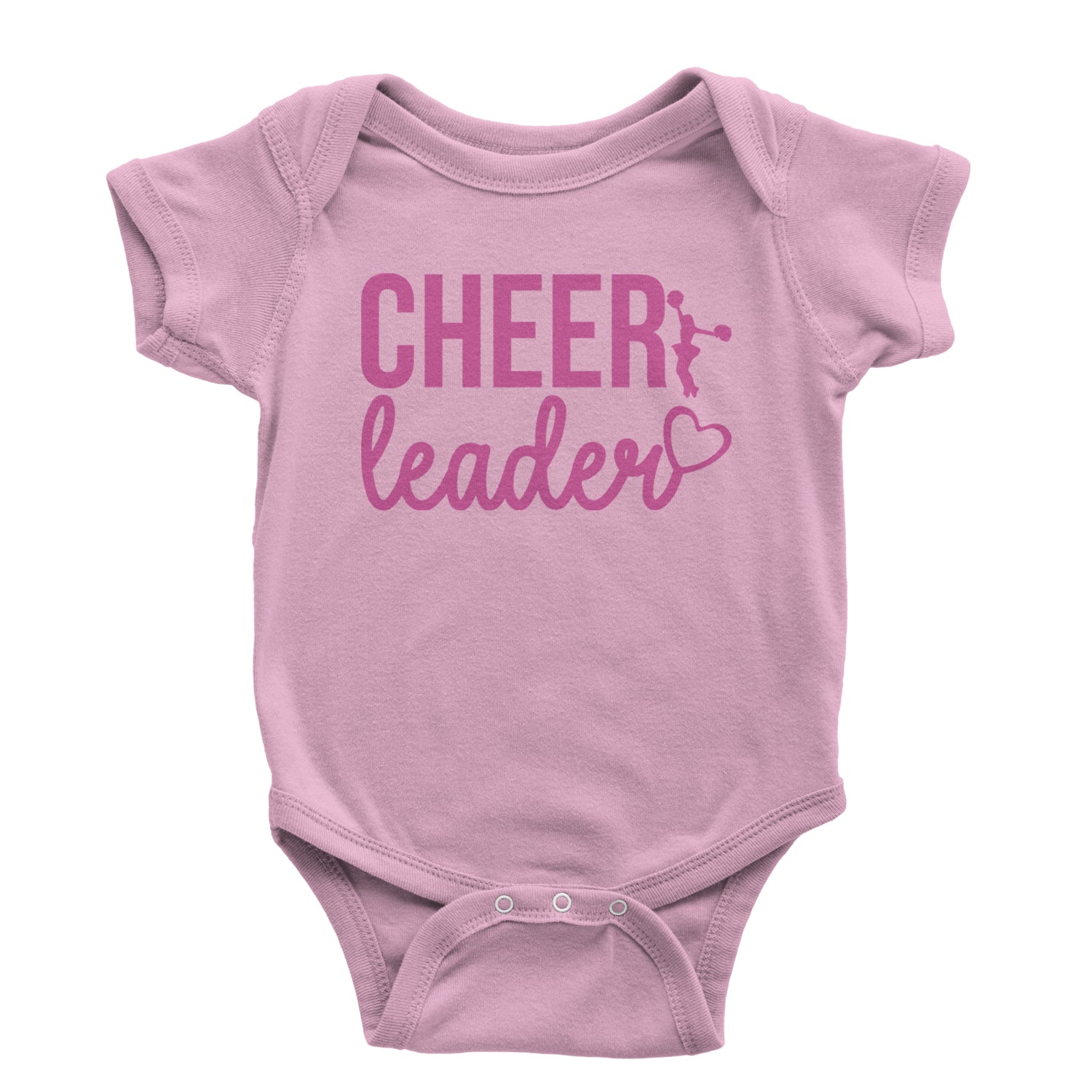 Cheerleader Heart Love Infant One-Piece Romper Bodysuit and Toddler T-shirt Light Pink