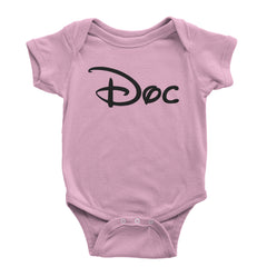 Doc - 7 Dwarfs Costume Infant One-Piece Romper Bodysuit and Toddler T-shirt Light Pink