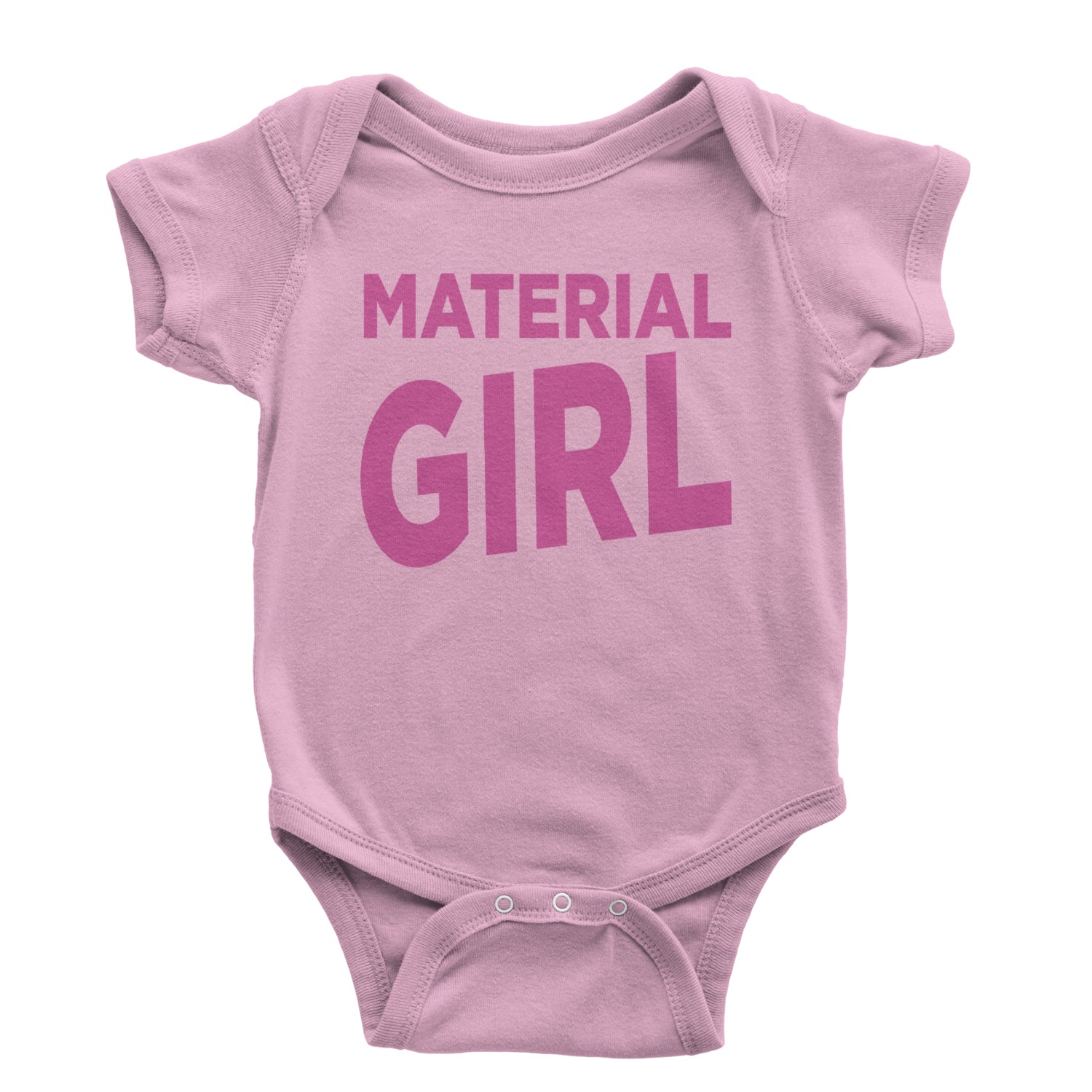 Material Girl 80's Retro Celebration Infant One-Piece Romper Bodysuit and Toddler T-shirt Light Pink