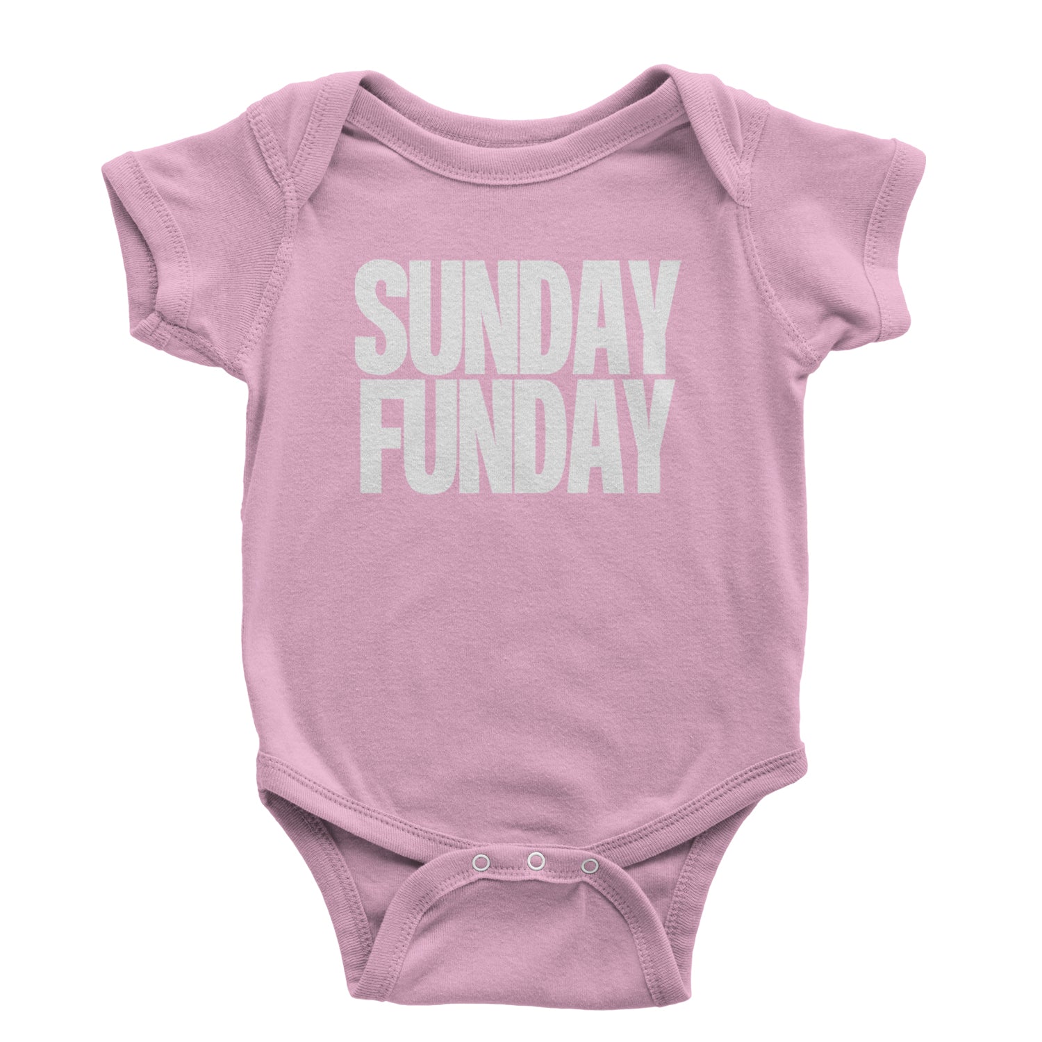 Sunday Funday  Infant One-Piece Romper Bodysuit and Toddler T-shirt Light Pink