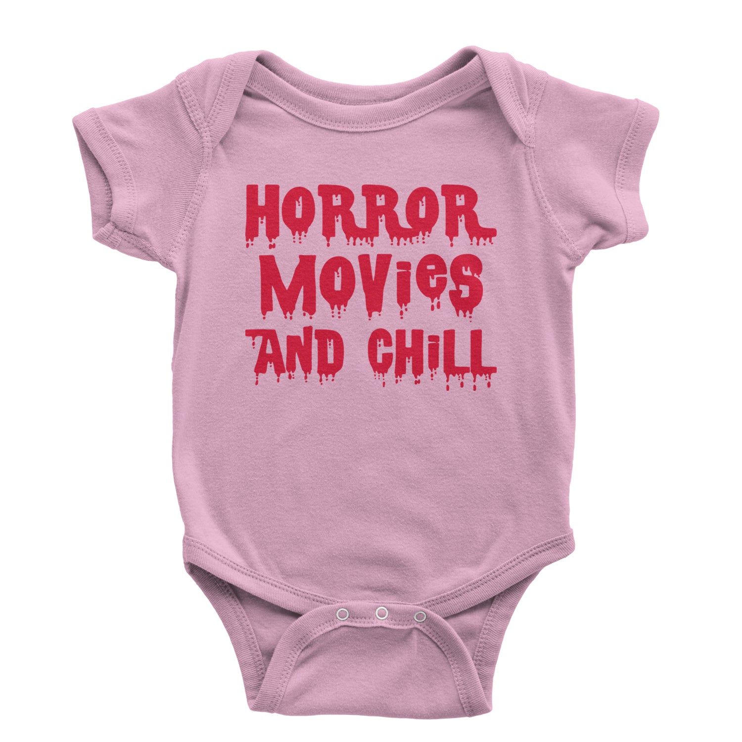 Horror Movies and Chill Infant One-Piece Romper Bodysuit and Toddler T-shirt Light Pink