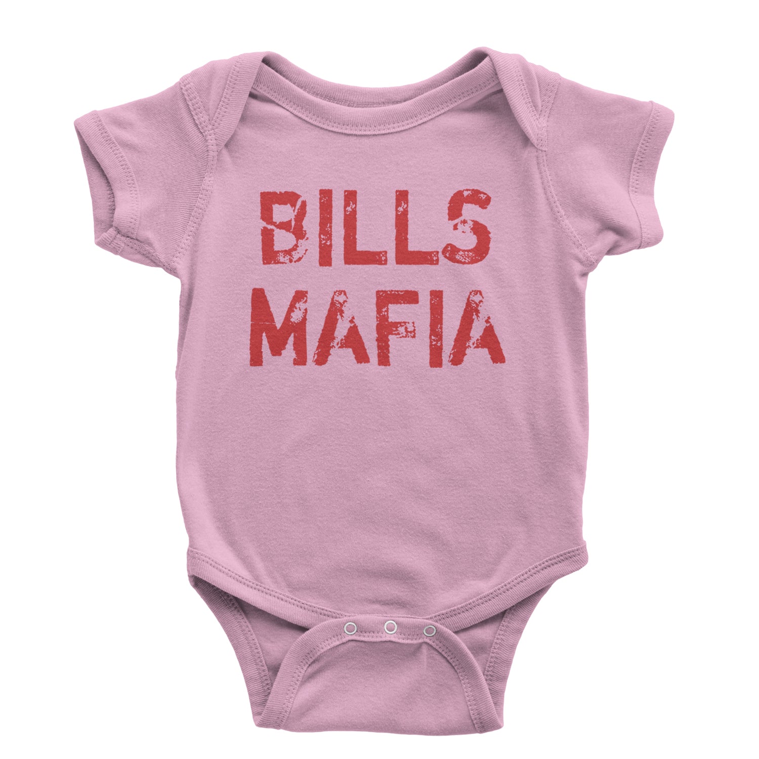 Distressed Bills Mafia Football Infant One-Piece Romper Bodysuit and Toddler T-shirt Light Pink