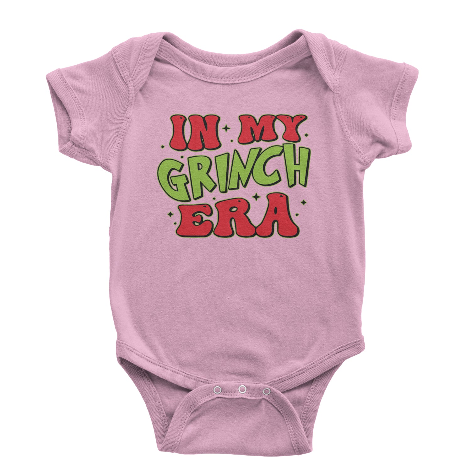 In My Gr-nch Era Jolly Merry Christmas Infant One-Piece Romper Bodysuit and Toddler T-shirt Light Pink