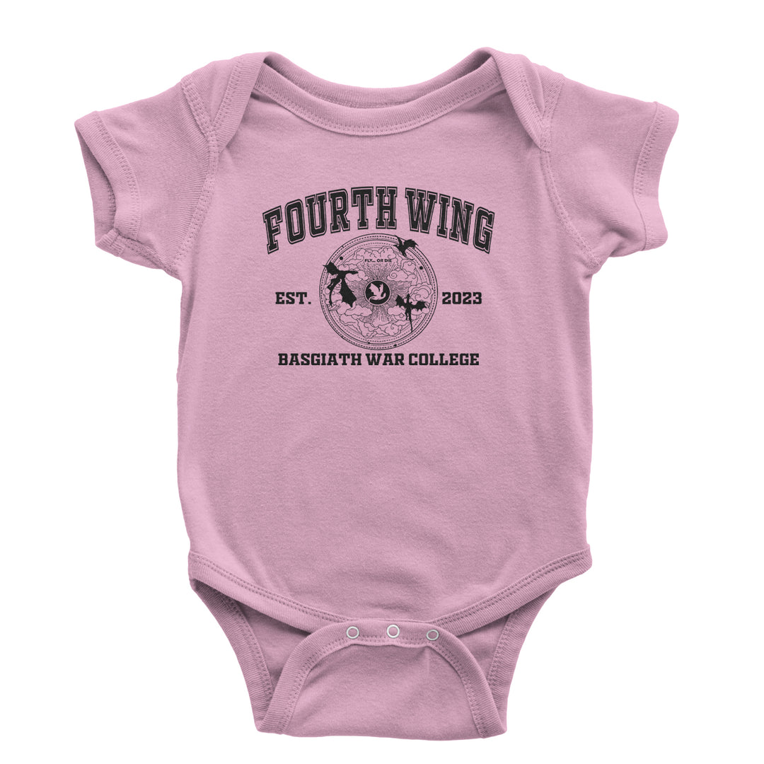 Basgiath War College dragon crest academy graphic on Infant Baby Rib Bodysuit or Toddler Cotton Jersey T-Shirt