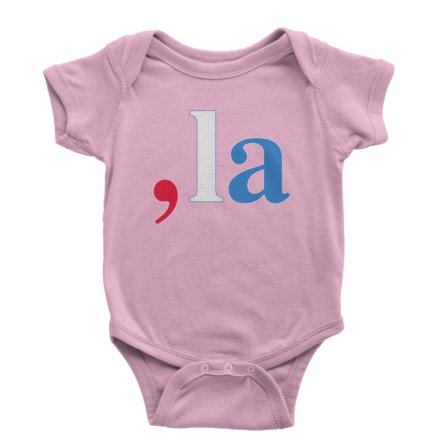 Comma-La - Support Kamala Harris For President 2024 Infant One-Piece Romper Bodysuit and Toddler T-shirt Light Pink