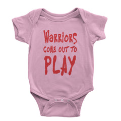 Warriors Come Out To Play  Infant One-Piece Romper Bodysuit and Toddler T-shirt Light Pink
