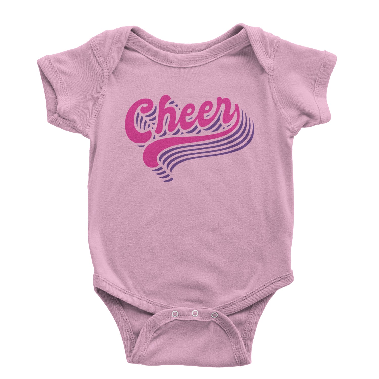 Cheer Pride Infant One-Piece Romper Bodysuit and Toddler T-shirt Light Pink