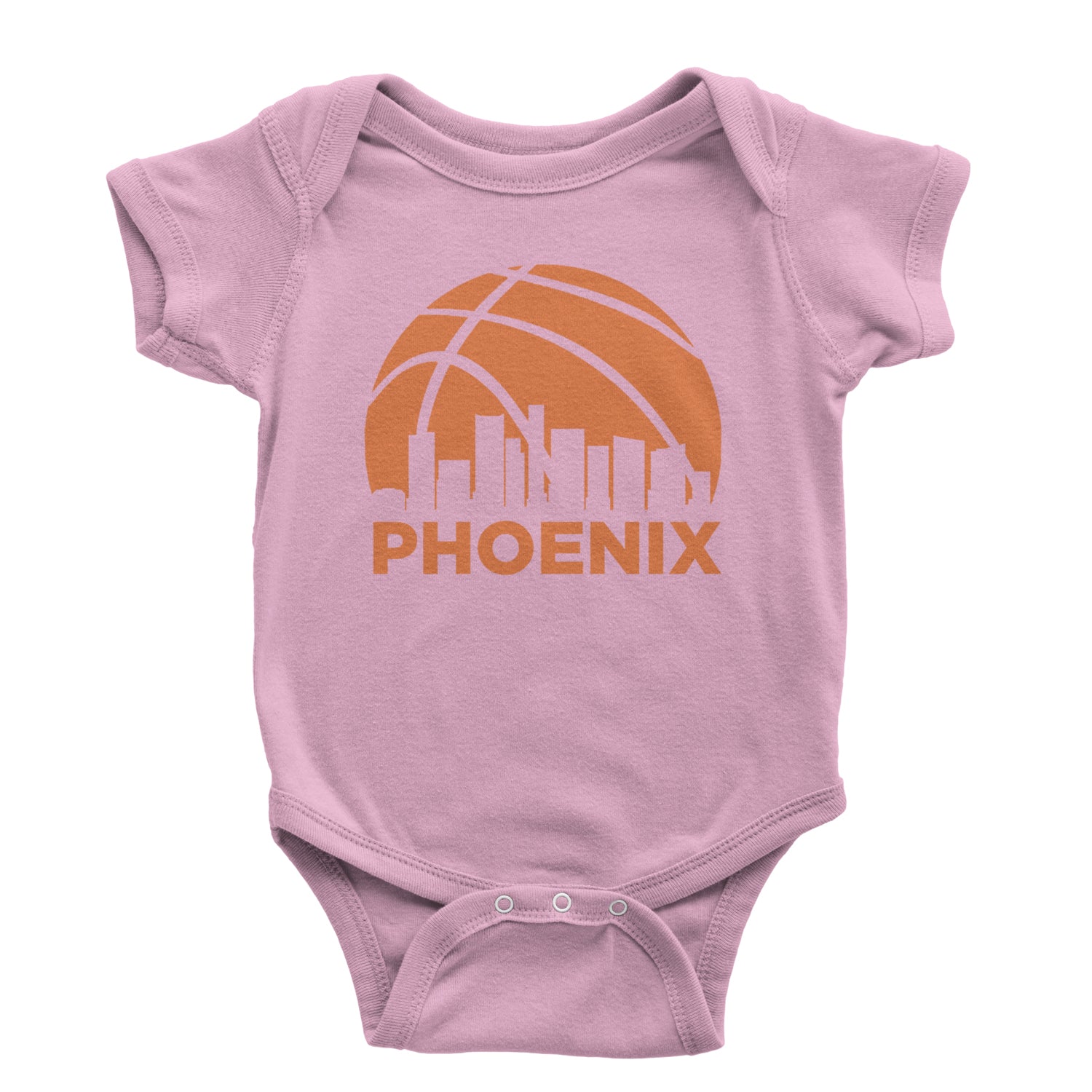 Phoenix Basketball Sunset City Skyline Infant One-Piece Romper Bodysuit and Toddler T-shirt Light Pink