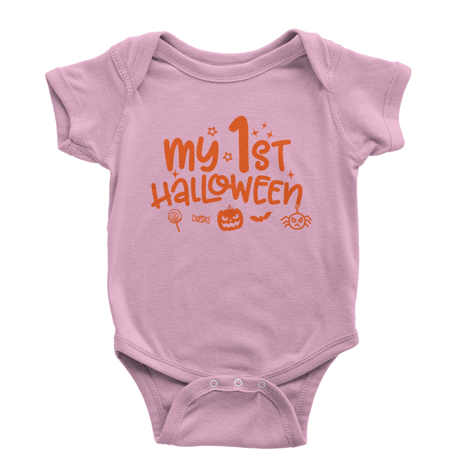 My First Halloween Infant One-Piece Romper Bodysuit and Toddler T-shirt Light Pink