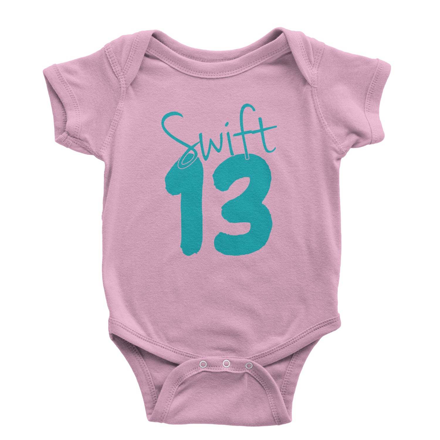 13 Swift 13 Lucky Number Era TTPD Infant One-Piece Romper Bodysuit and Toddler T-shirt Light Pink