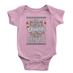 In A World Full Of Grinches, Be A Griswold graphic on Onesie and Toddler T-Shirt in Light Pink