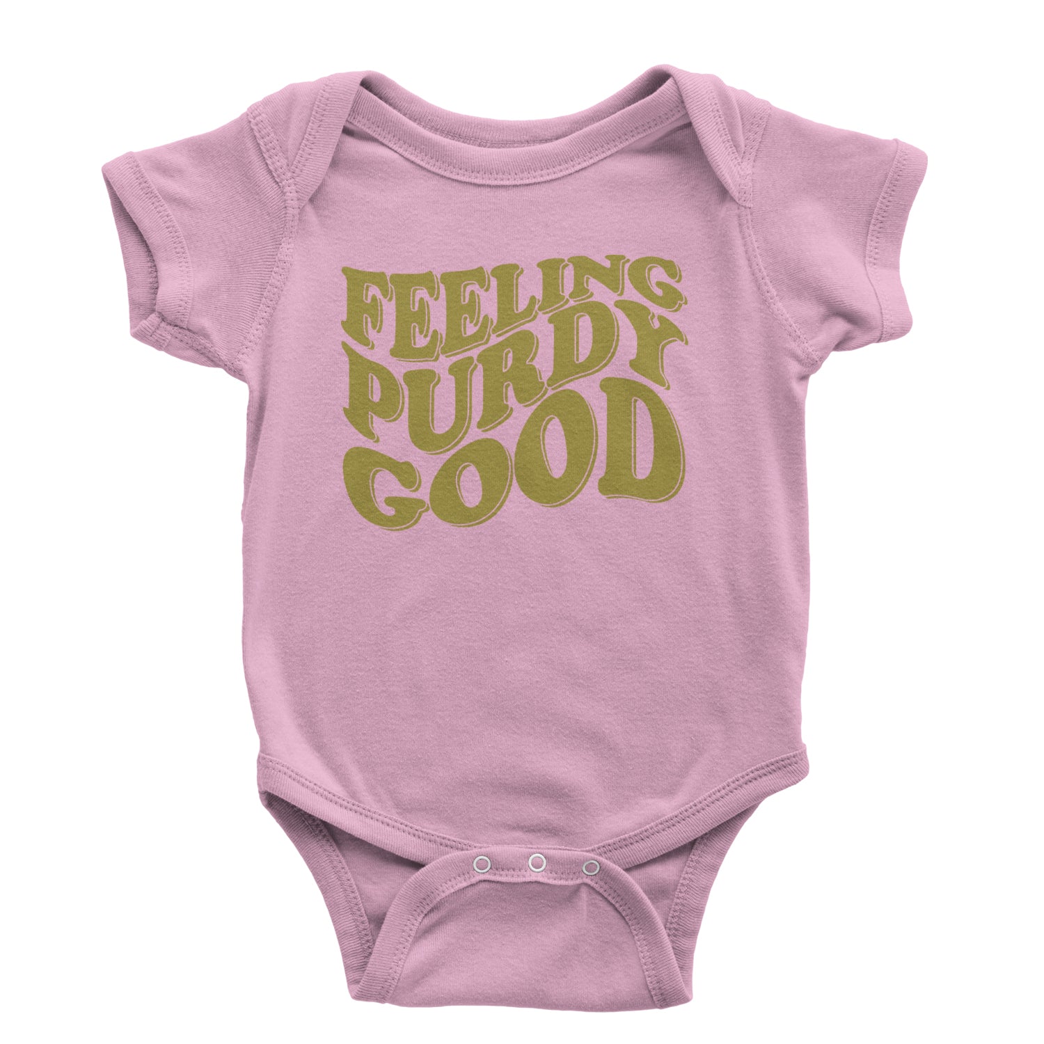 Feeling Purdy Good San Francisco Infant One-Piece Romper Bodysuit and Toddler T-shirt Light Pink