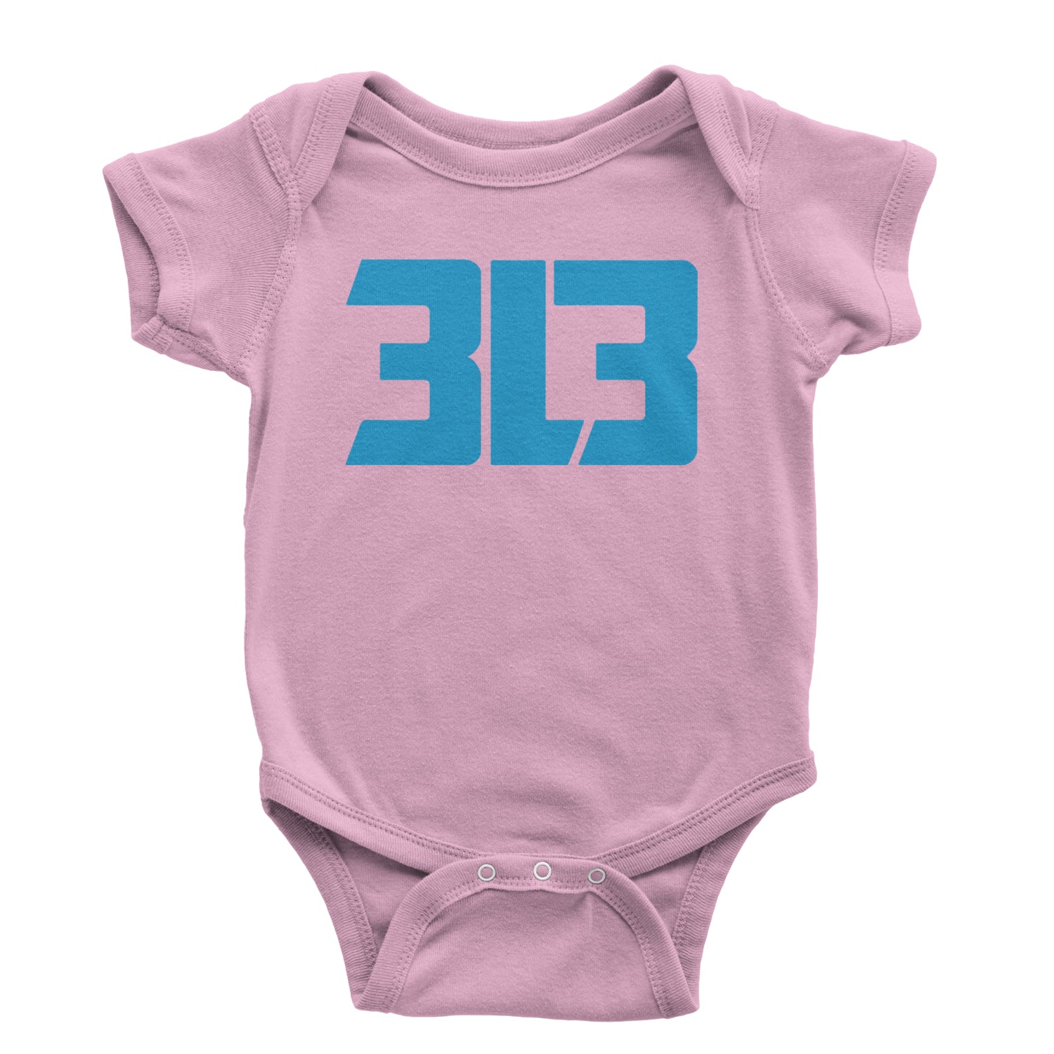 3L3 From The 313 Detroit Football Infant One-Piece Romper Bodysuit and Toddler T-shirt Light Pink