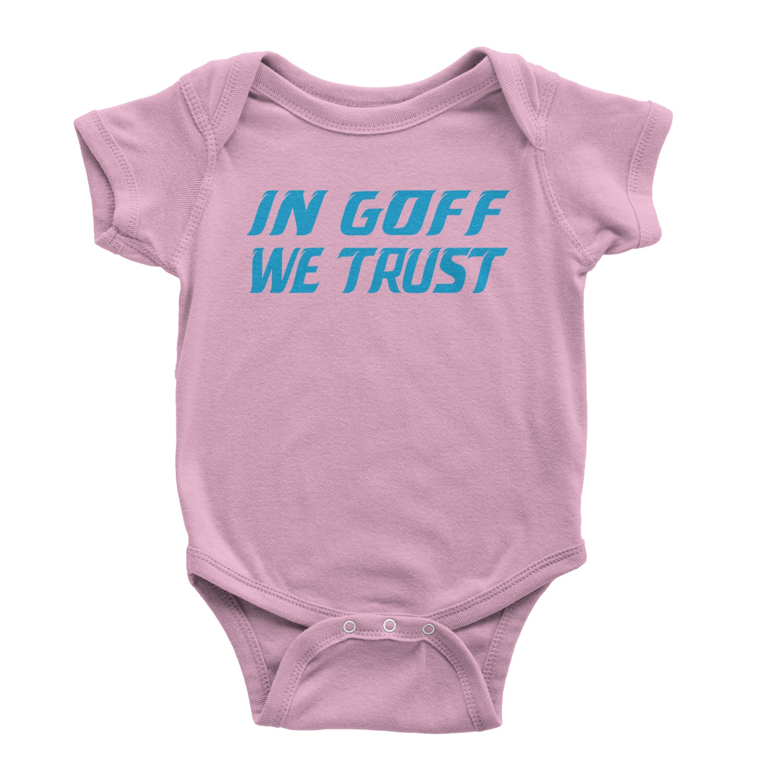 In Goff We Trust Detroit Infant One-Piece Romper Bodysuit and Toddler T-shirt Light Pink