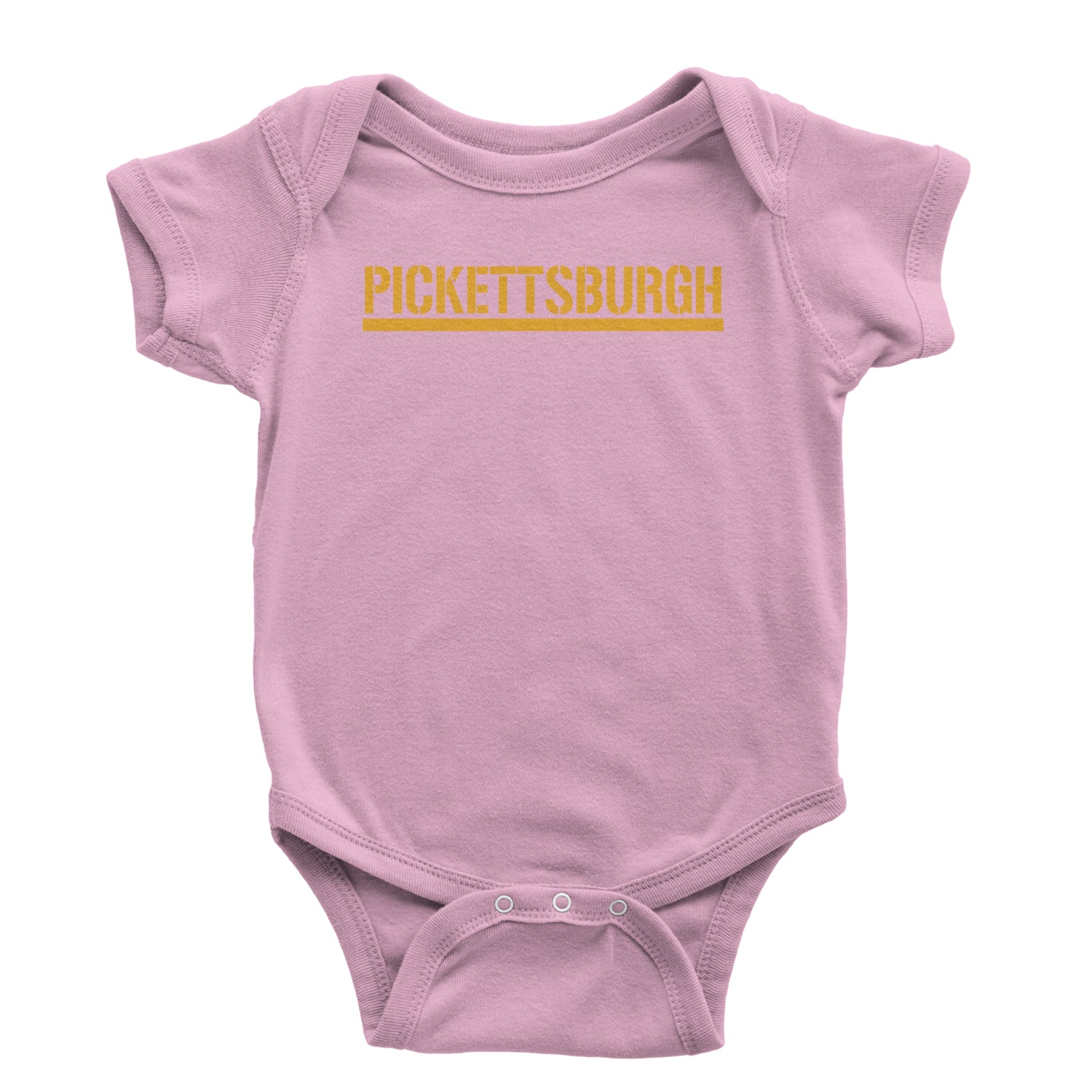 Pickettsburgh Pittsburgh Football Infant One-Piece Romper Bodysuit and Toddler T-shirt Light Pink