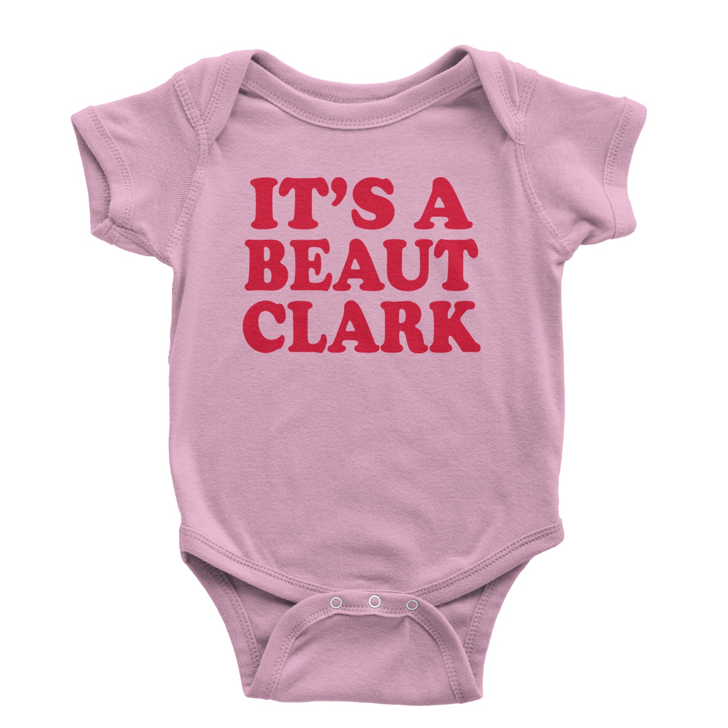 It's a Beaut Clark Festive Christmas Infant One-Piece Romper Bodysuit and Toddler T-shirt Light Pink