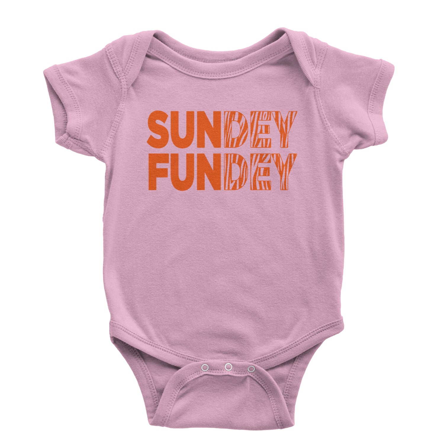 SunDEY FunDEY Sunday FundayInfant One-Piece Romper Bodysuit and Toddler T-shirt Light Pink