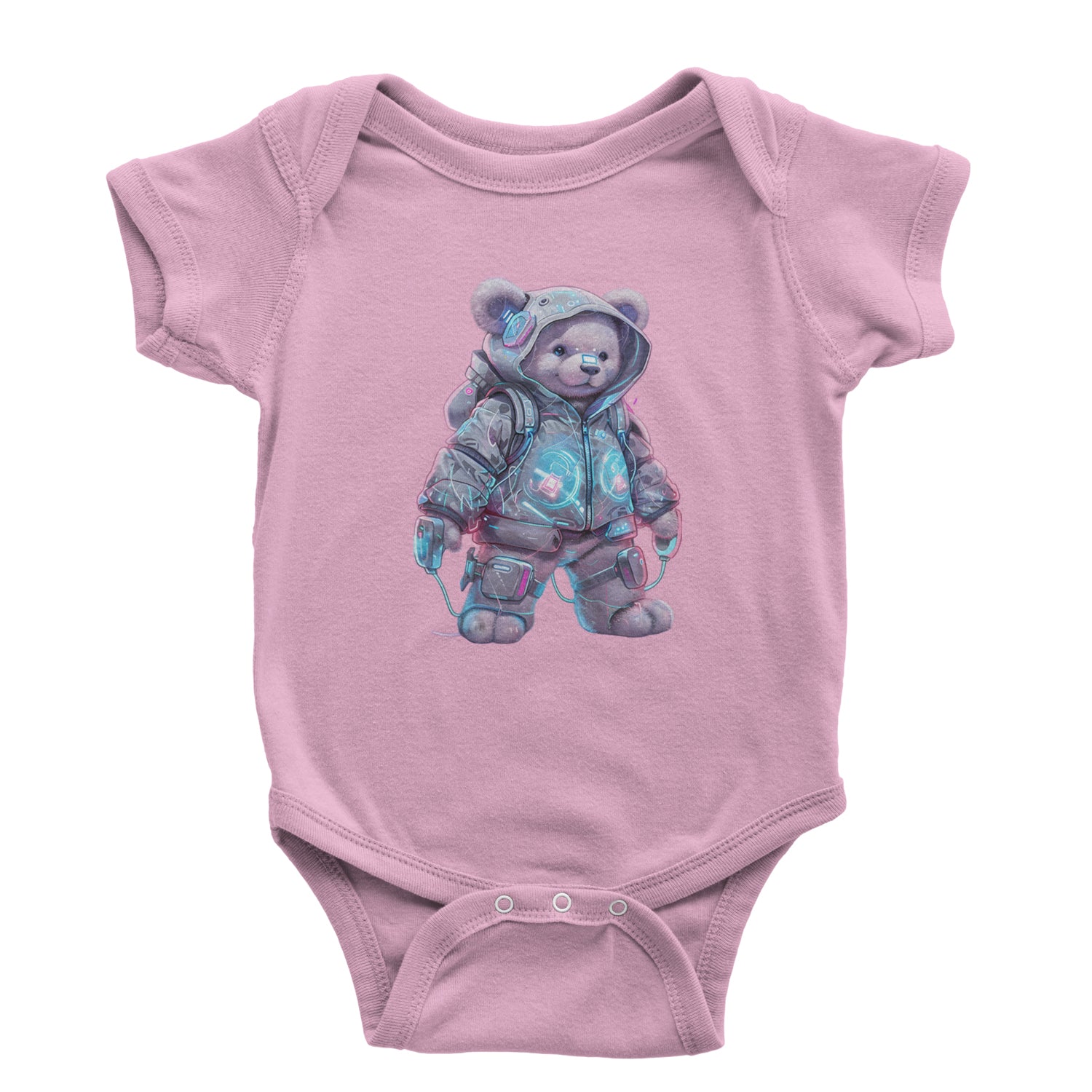 Cyberpunk Adventure Urban Graffiti Bear Infant One-Piece Romper Bodysuit Or Toddler T-shirt Light Pink