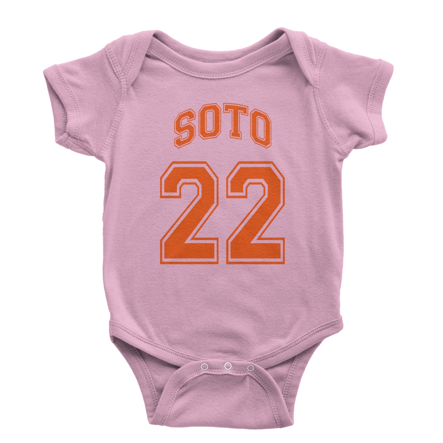 Soto Number 22 Infant One-Piece Romper Bodysuit and Toddler T-shirt Light Pink