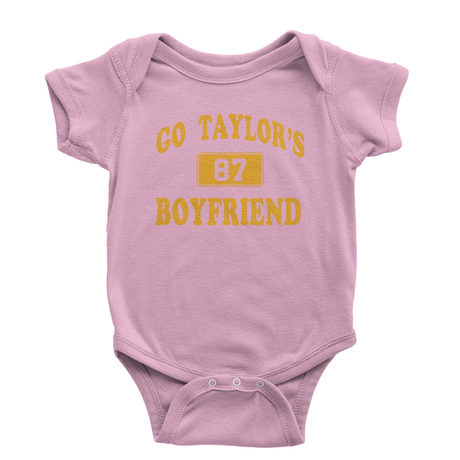 Go Taylor's Boyfriend Kansas City Infant One-Piece Romper Bodysuit and Toddler T-shirt Light Pink