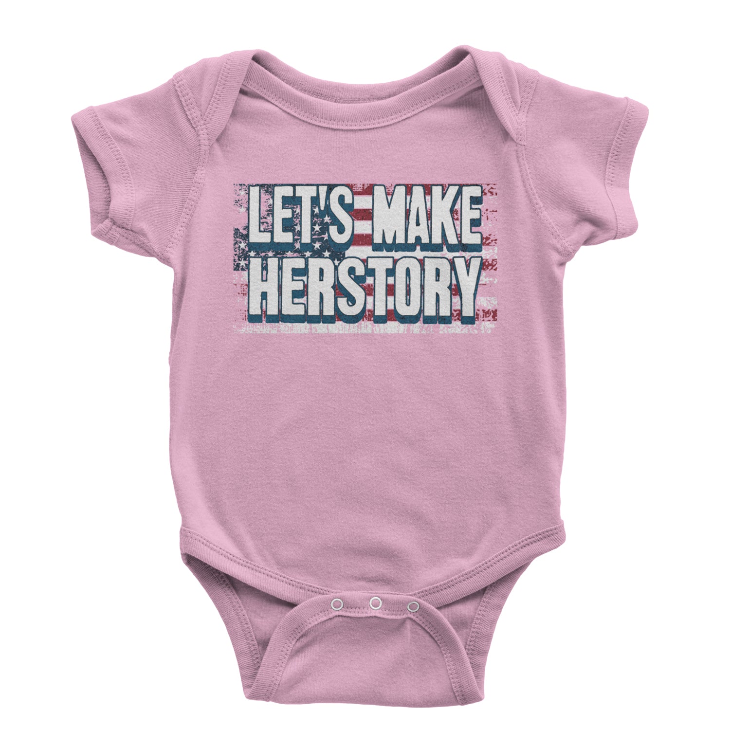 Lets Make Herstory - Support Kamala Harris For President 2024 Infant One-Piece Romper Bodysuit and Toddler T-shirt Light Pink