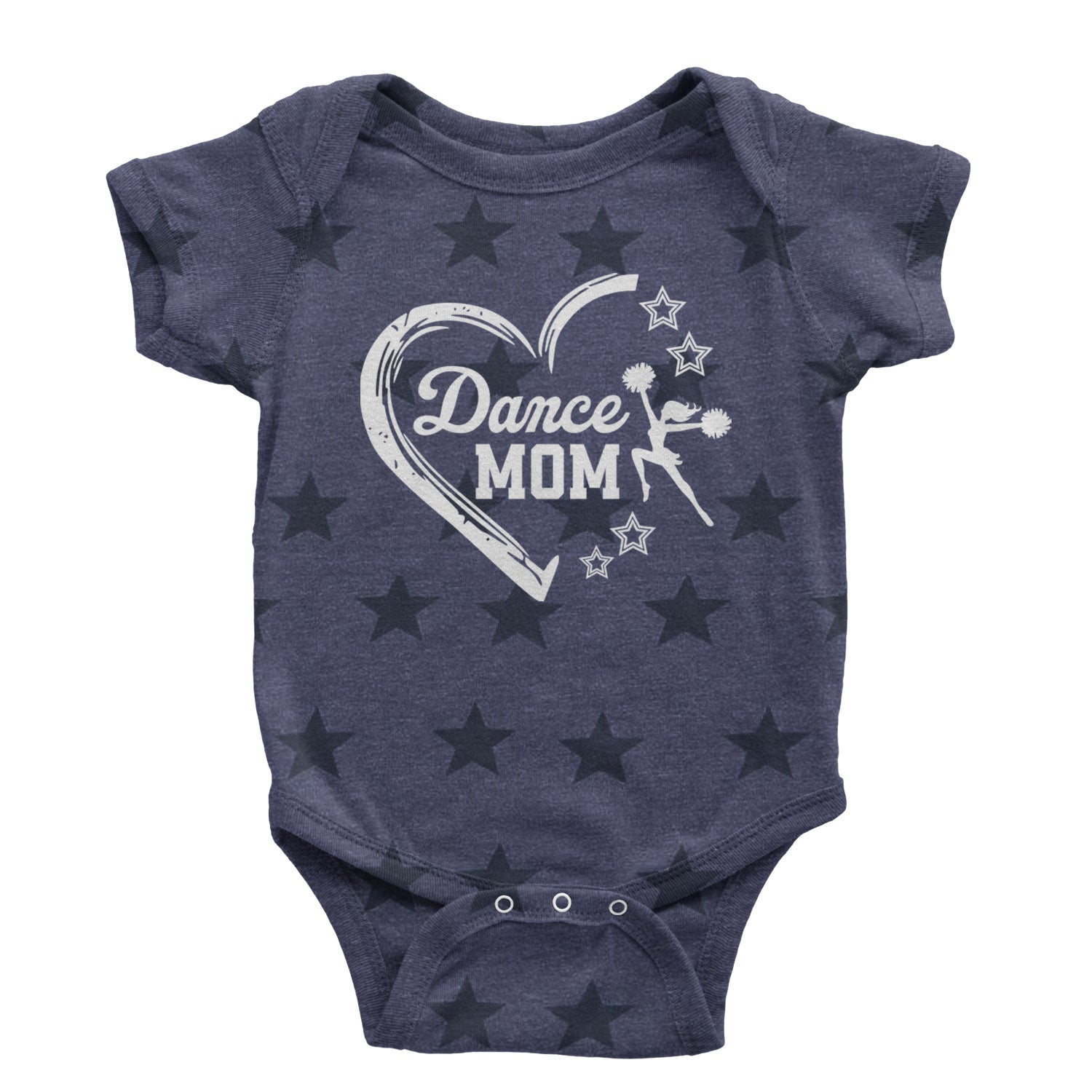 Heart Dance Mom Love Infant One-Piece Romper Bodysuit and Toddler T-shirt Navy Blue STAR