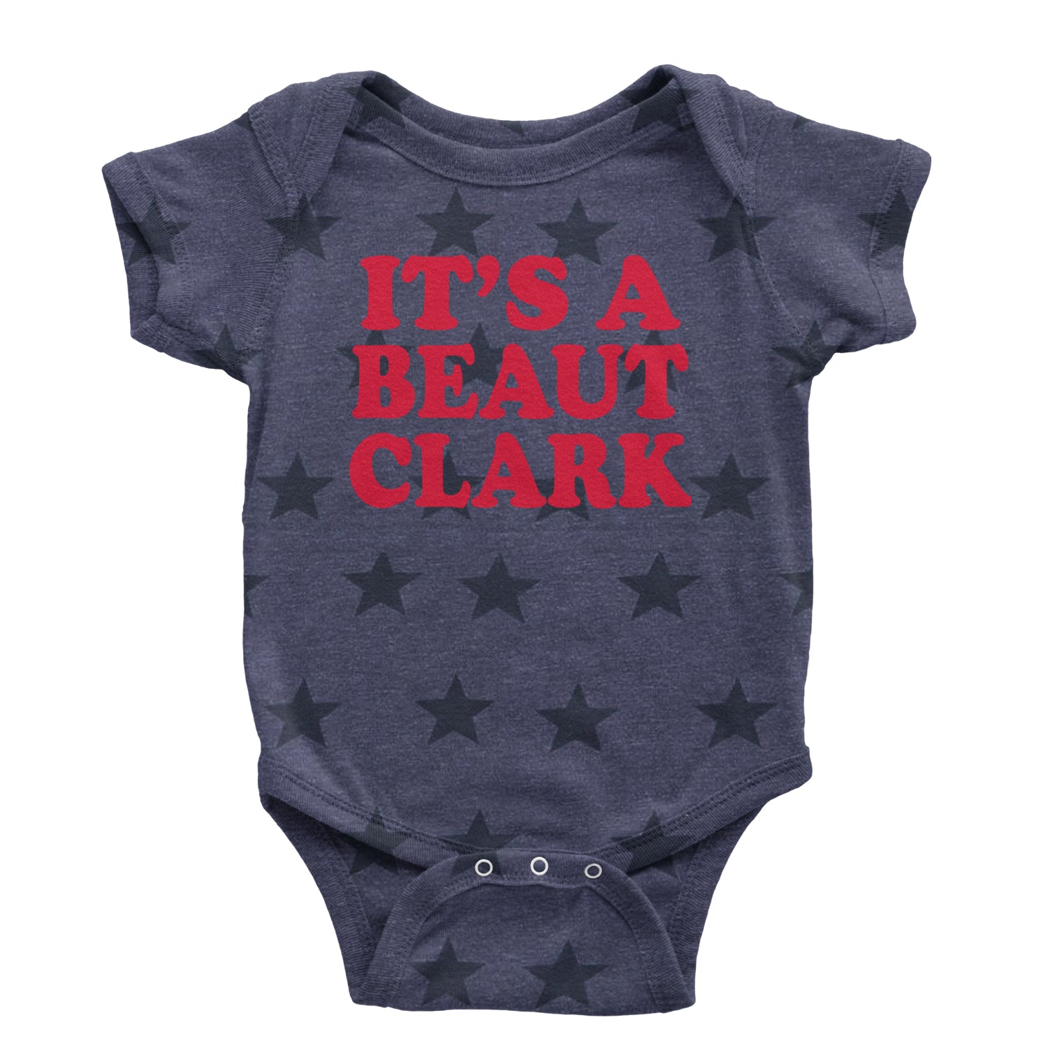 It's a Beaut Clark Festive Christmas Infant One-Piece Romper Bodysuit and Toddler T-shirt Navy Blue STAR