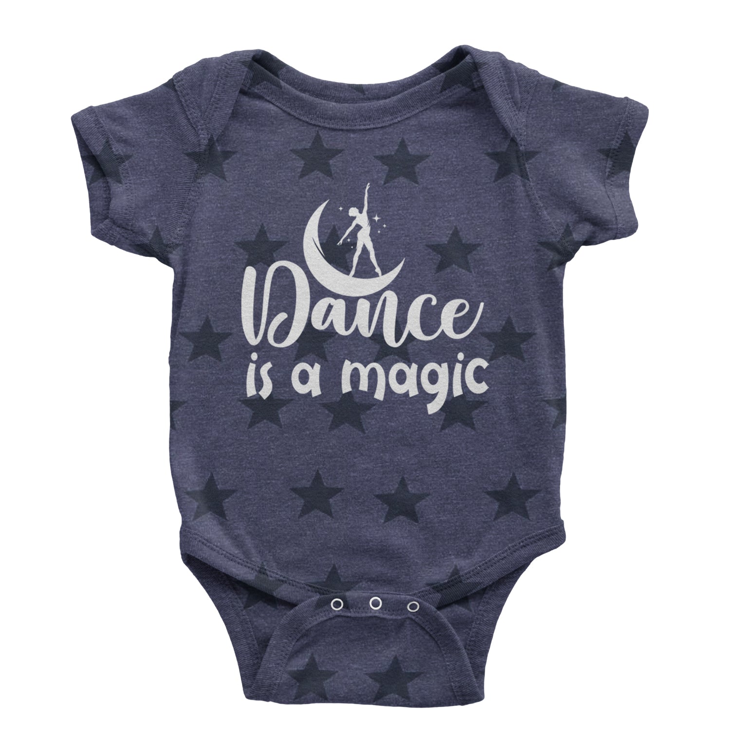 Dance Is Magic Infant One-Piece Romper Bodysuit and Toddler T-shirt Navy Blue STAR