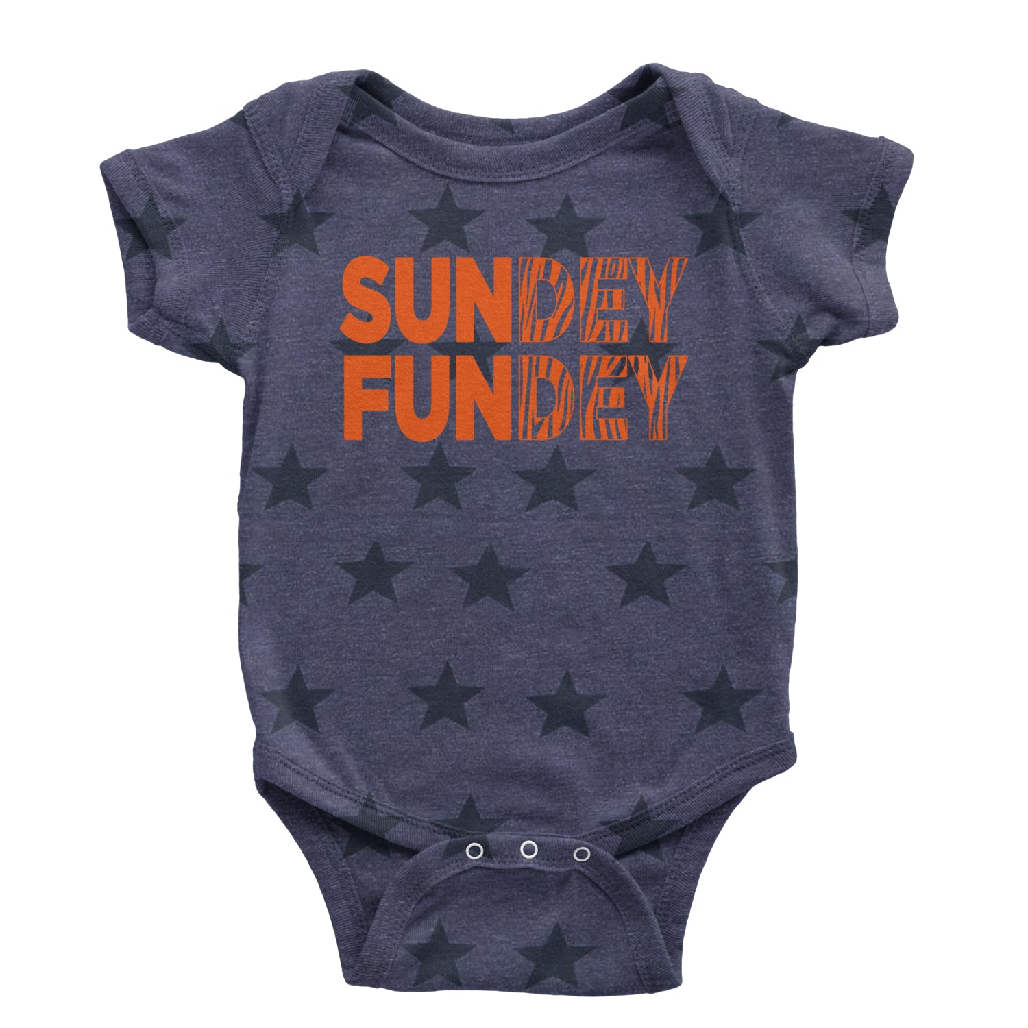 SunDEY FunDEY Sunday FundayInfant One-Piece Romper Bodysuit and Toddler T-shirt Navy Blue STAR