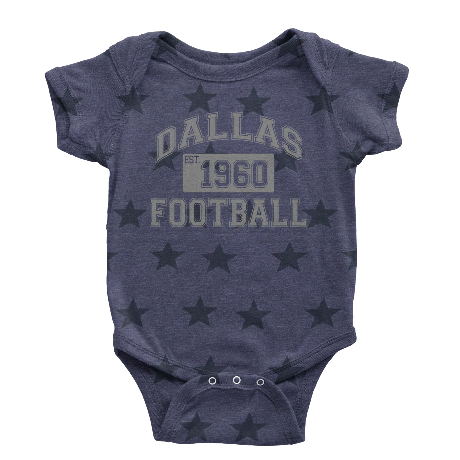 Dallas Football Established 1960 Infant One-Piece Romper Bodysuit and Toddler T-shirt Navy Blue STAR